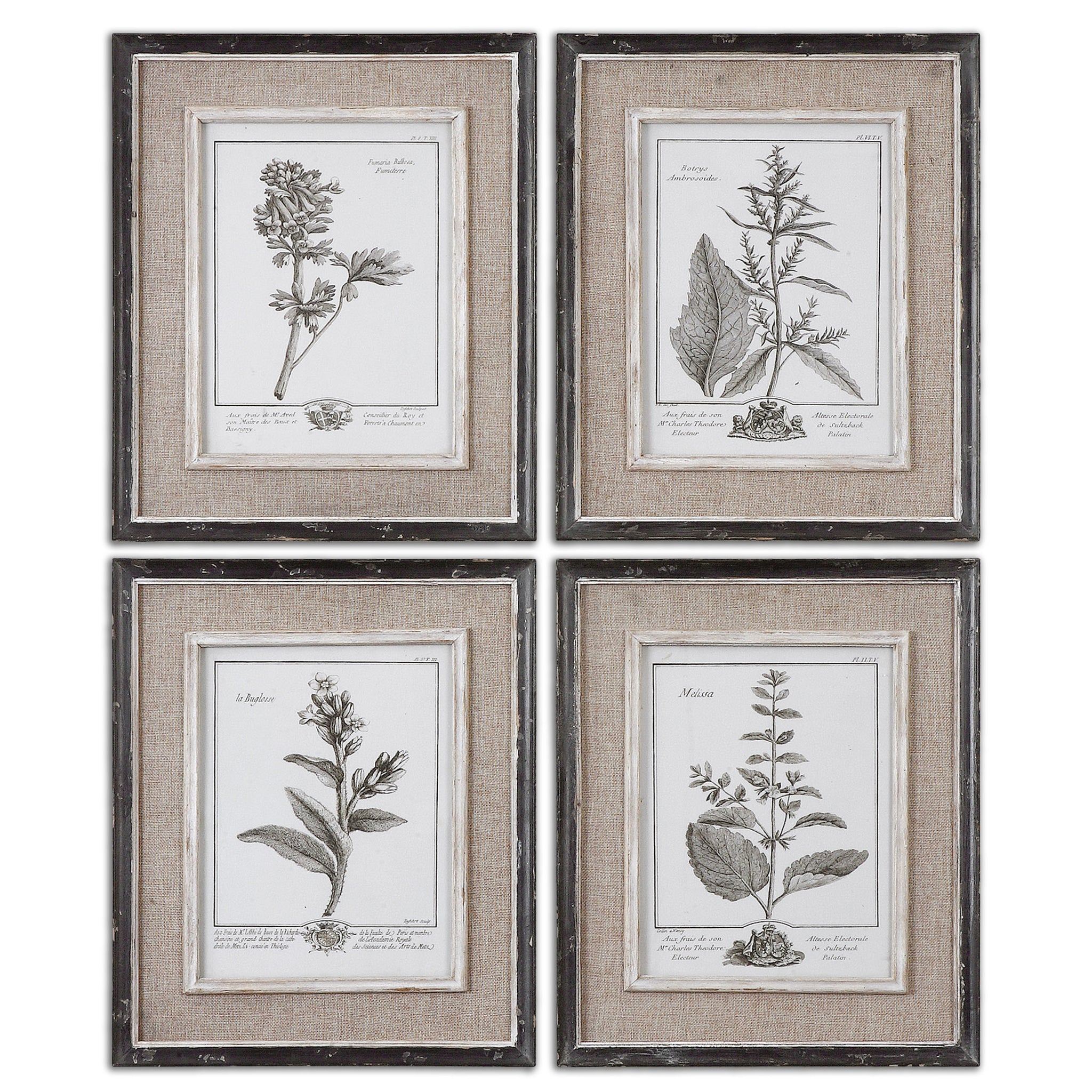 Uttermost Casual Grey Study Framed Art Set/4