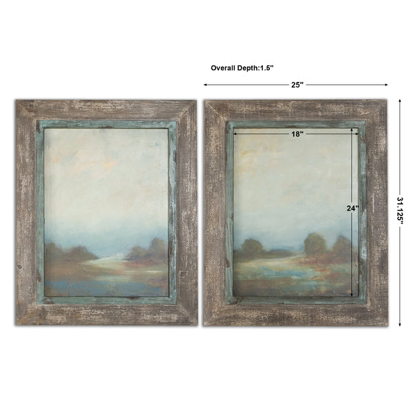 Uttermost Morning Vistas Framed Art, S/2