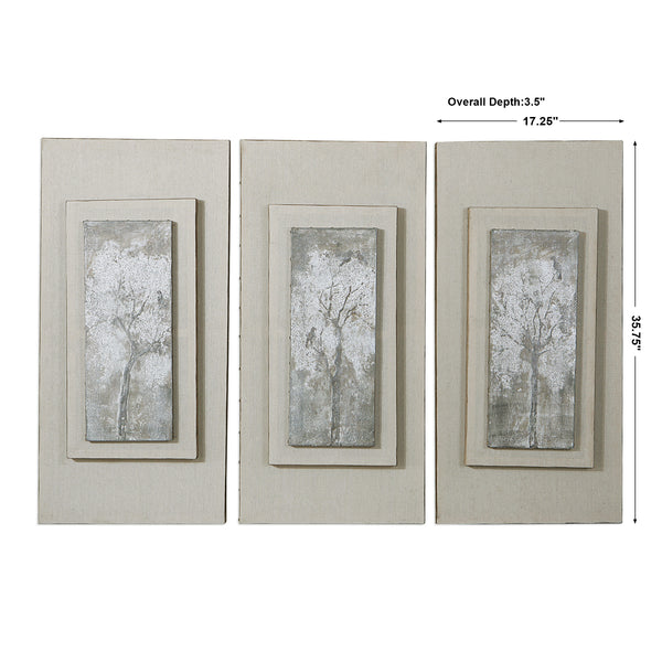 Uttermost Triptych Trees Hand Painted Art Set/3