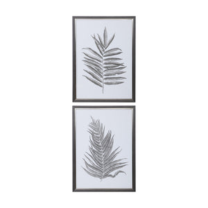 Uttermost Silver Ferns Framed Prints Set/2