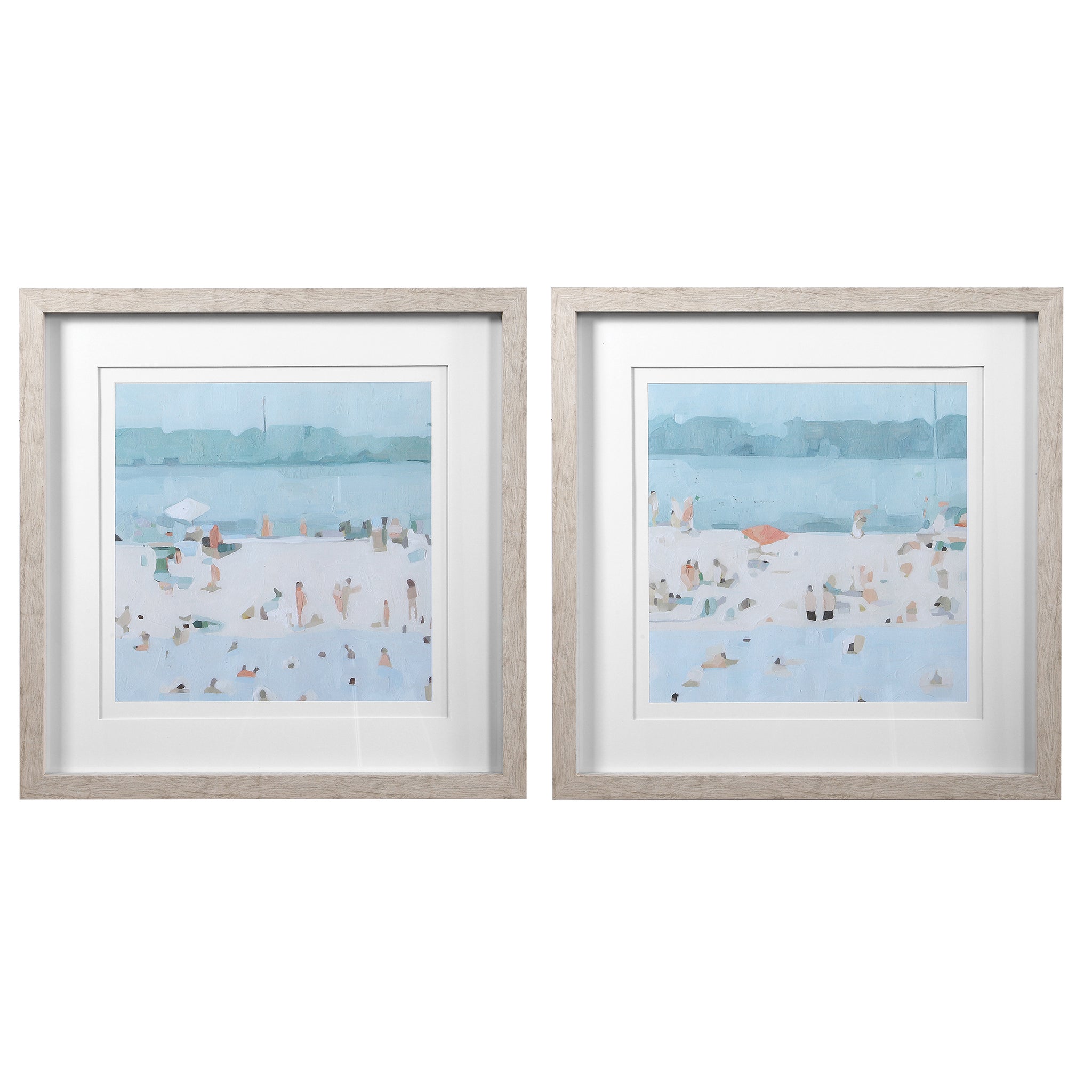 Uttermost Sea Glass Sandbar Framed Prints, Set/2