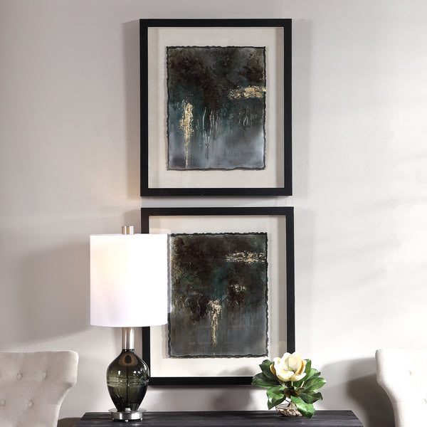 Uttermost Rustic Patina Framed Prints, Set/2