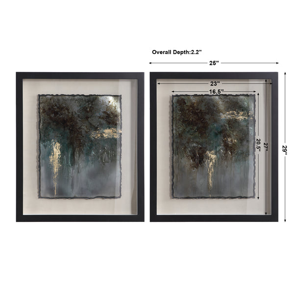 Uttermost Rustic Patina Framed Prints, Set/2