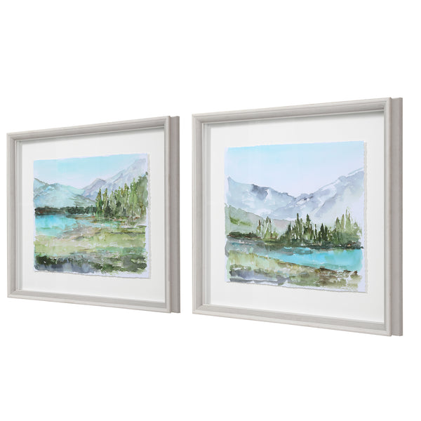 Uttermost Plein Air Reservoir Watercolor Prints, S/2