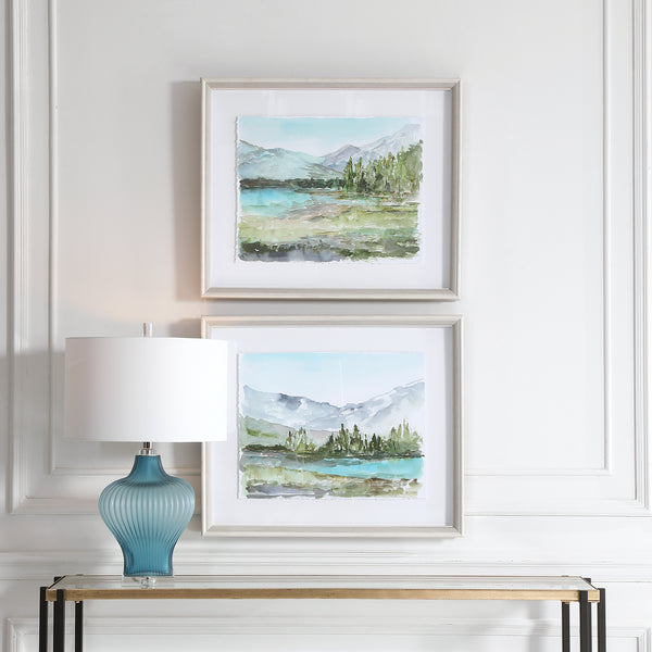 Uttermost Plein Air Reservoir Watercolor Prints, S/2