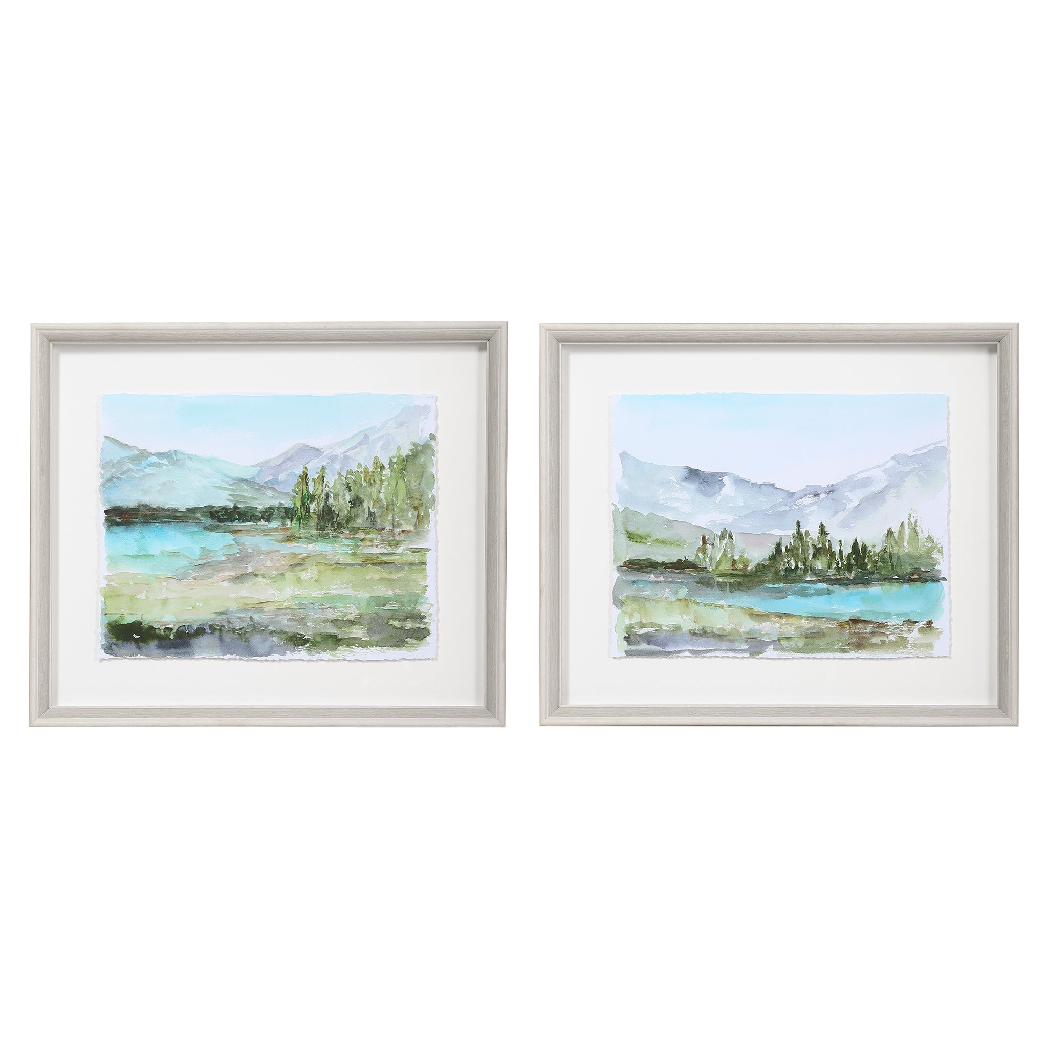 Uttermost Plein Air Reservoir Watercolor Prints, S/2