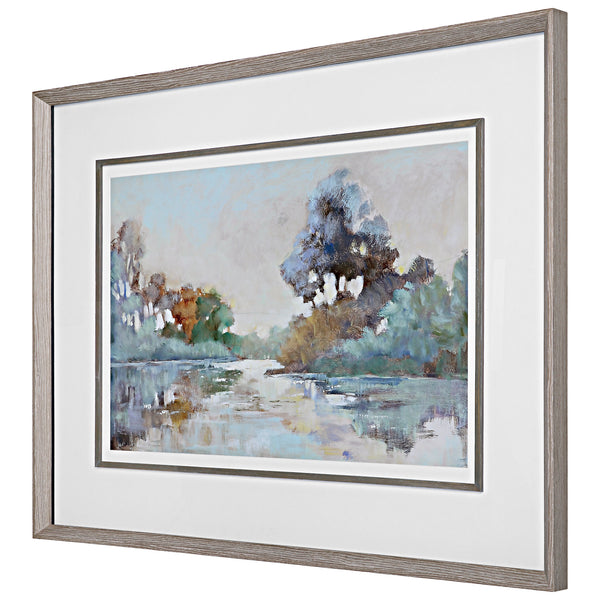 Uttermost Morning Lake Watercolor Framed Print