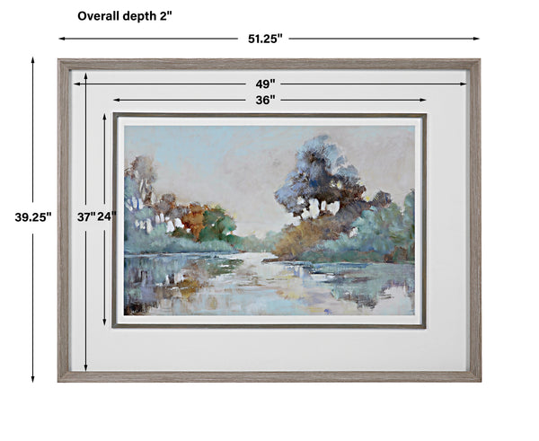 Uttermost Morning Lake Watercolor Framed Print