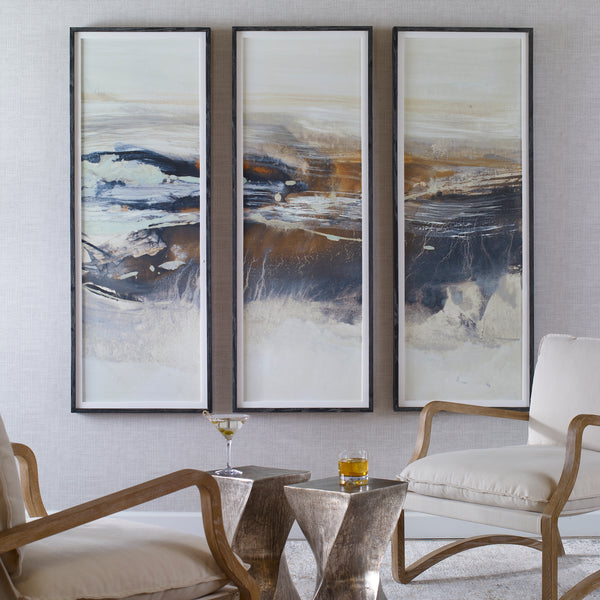 Uttermost Graphite Horizon Framed Prints, Set/3