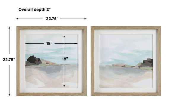 Uttermost Glacial Coast Framed Prints, Set/2