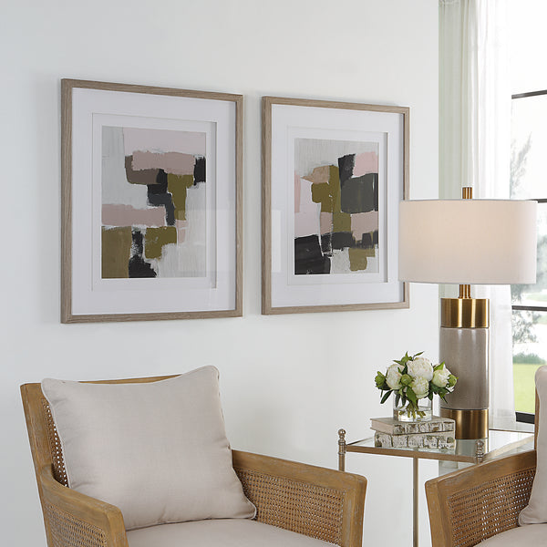 Uttermost Color Block Framed Prints, Set/2