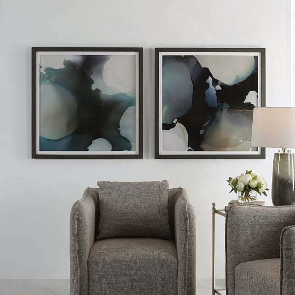 Uttermost Telescopic Abstract Framed Prints, Set/2