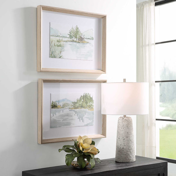 Uttermost Serene Lake Framed Prints Set/2