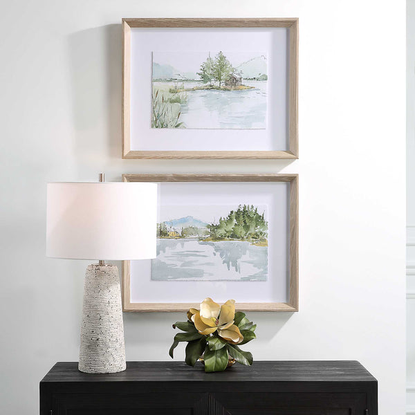 Uttermost Serene Lake Framed Prints Set/2