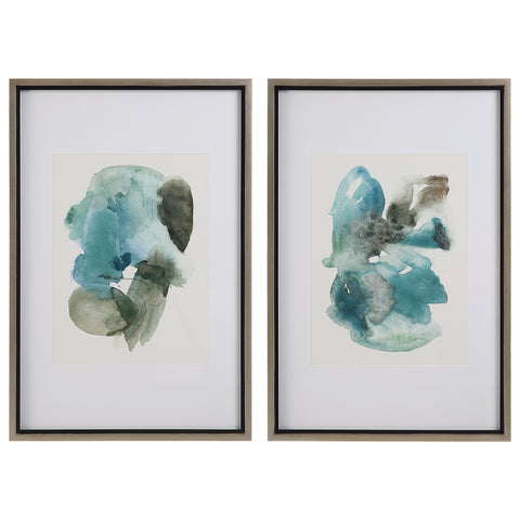 Uttermost Blueprints Watercolor Prints, Set Of 2