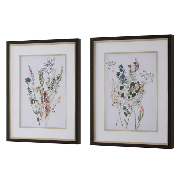 Uttermost Delicate Flowers Framed Prints Set/2