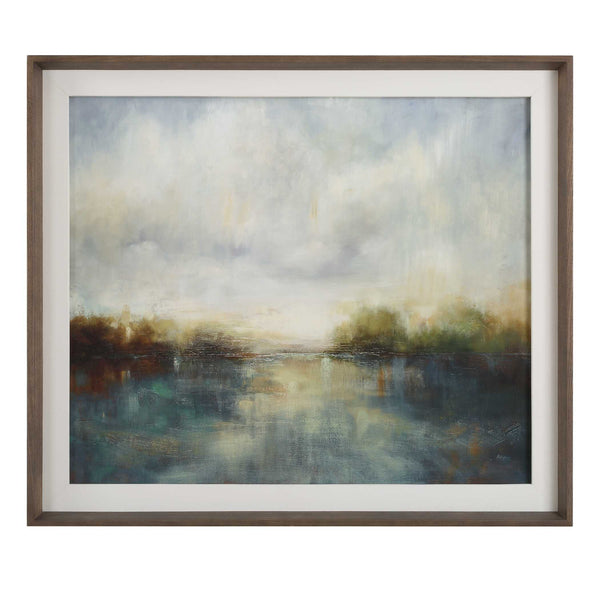 Uttermost Blue Reverie Framed Abstract Lake Print