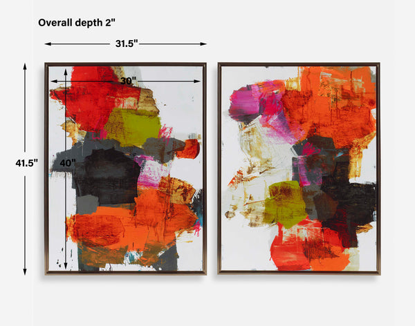 Uttermost Tried And True Framed Abstract Art Set/2