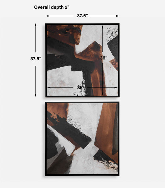 Uttermost Tactile Inspiration Framed Abstract Art Set/2