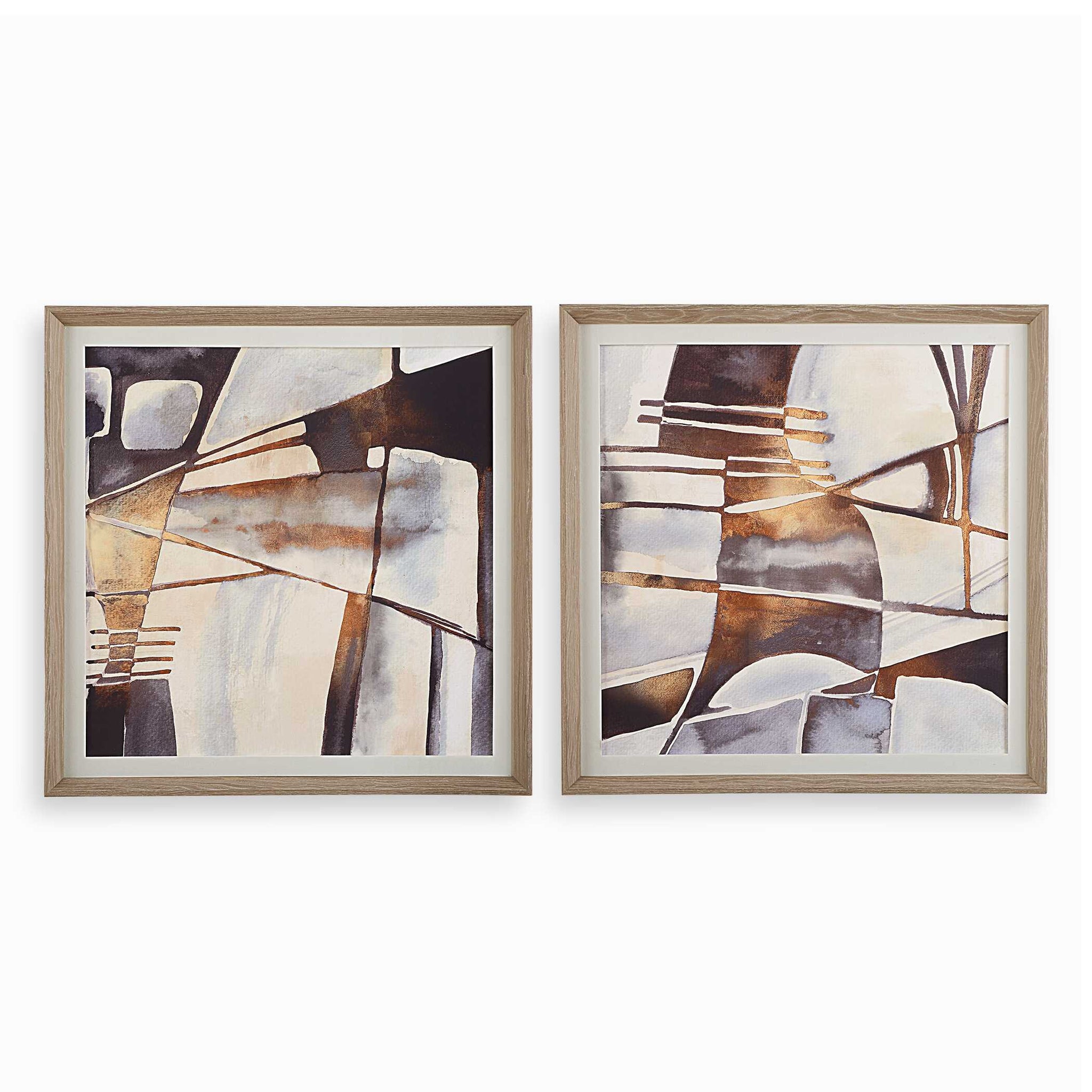 Uttermost Vetrina Framed Abstract Prints Set/2