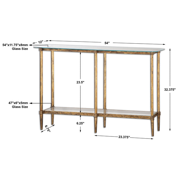 Uttermost Elenio Glass Console Table