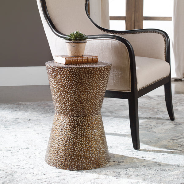 Uttermost Cutler Drum Shaped Accent Table