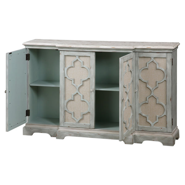 Uttermost Sophie 4 Door Grey Cabinet