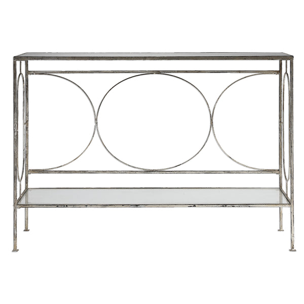 Uttermost Luano Silver Console Table