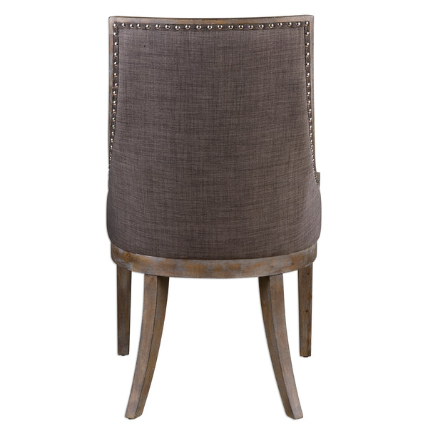 Uttermost Aidrian Charcoal Gray Accent Chair