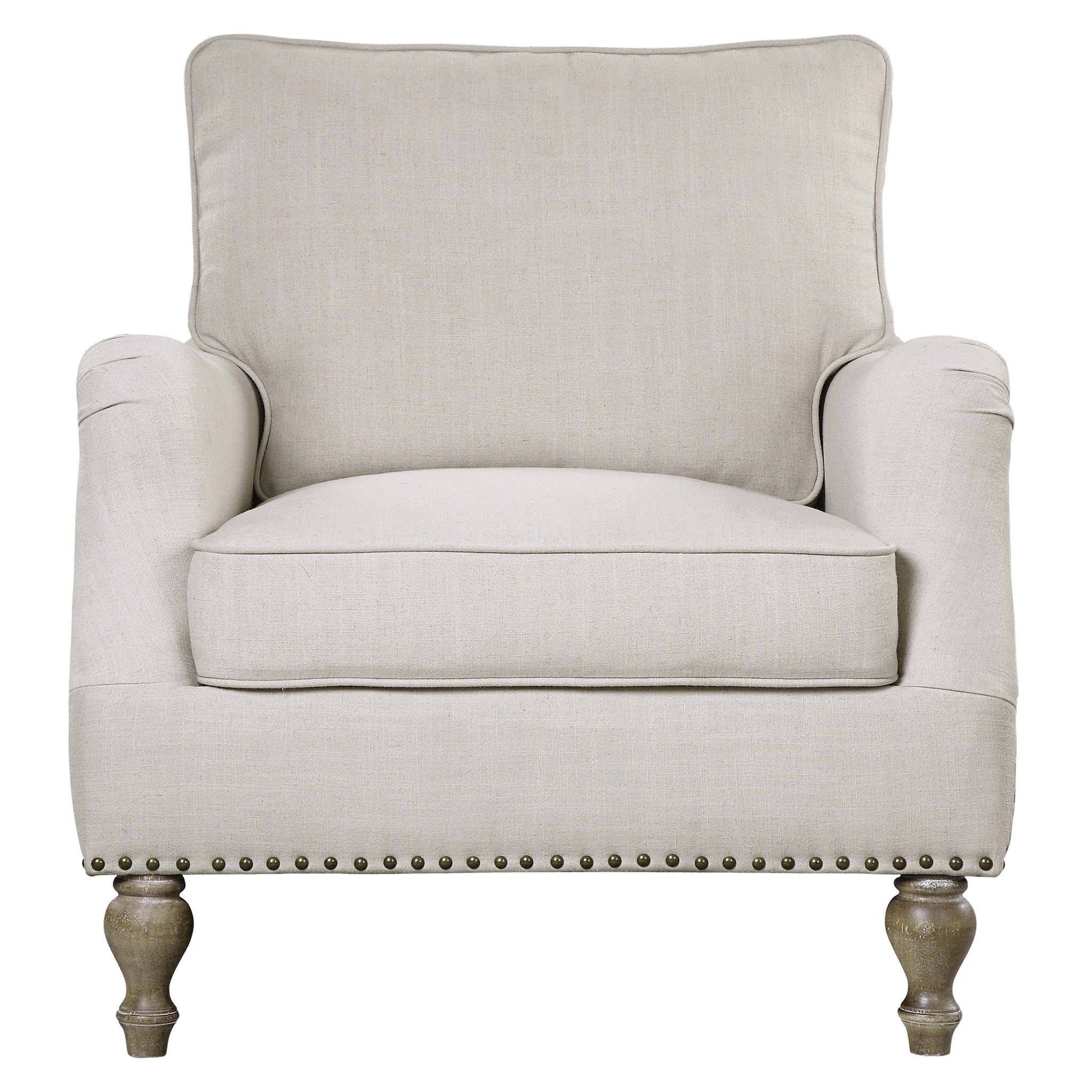 Uttermost Armstead Antique White Armchair