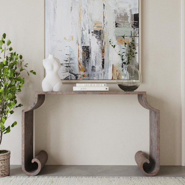 Uttermost Agathon Stone Gray Console Table