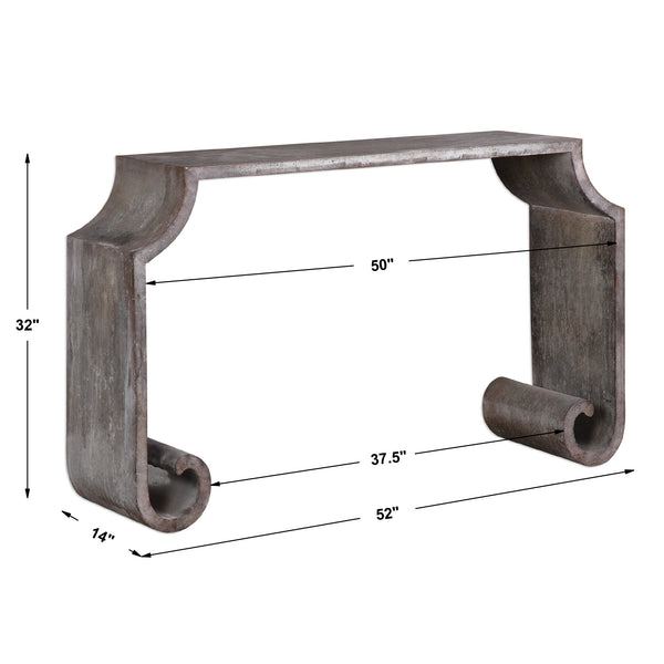 Uttermost Agathon Stone Gray Console Table