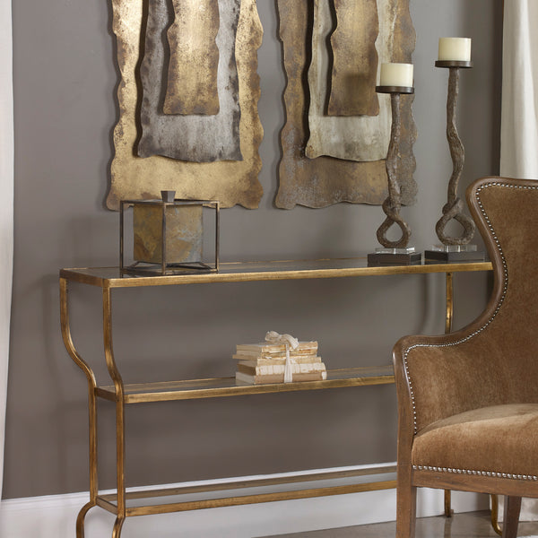 Uttermost Deline Gold Console Table