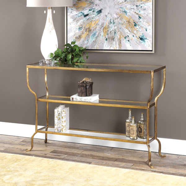 Uttermost Deline Gold Console Table