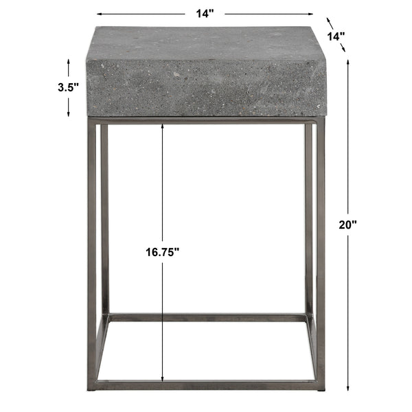 Uttermost Jude Concrete Accent Table