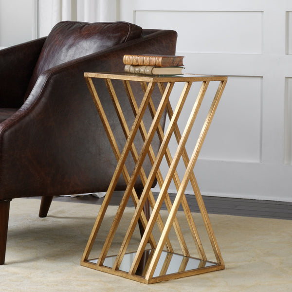 Uttermost Janina Gold Dimensional Accent Table