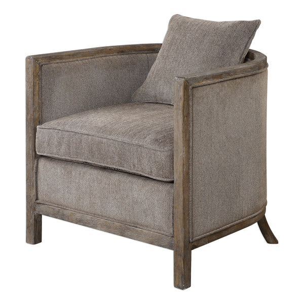 Uttermost Viaggio Gray Chenille Accent Chair