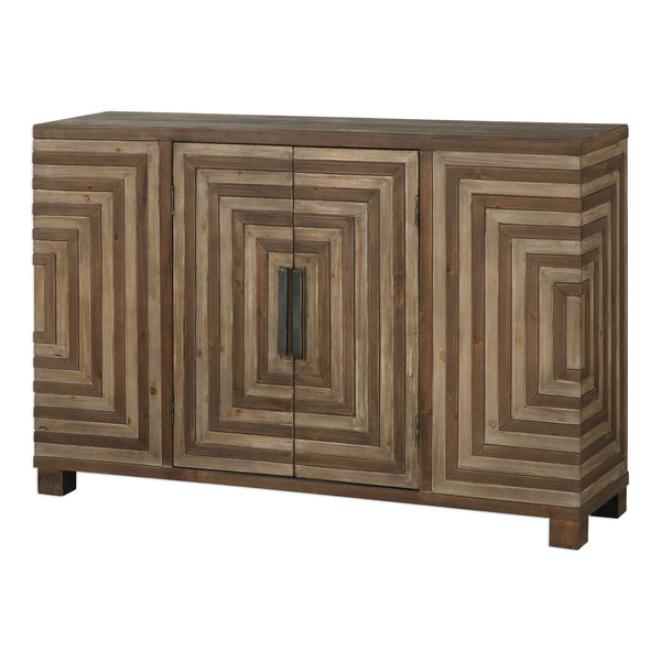 Uttermost Layton Geometric Console Cabinet