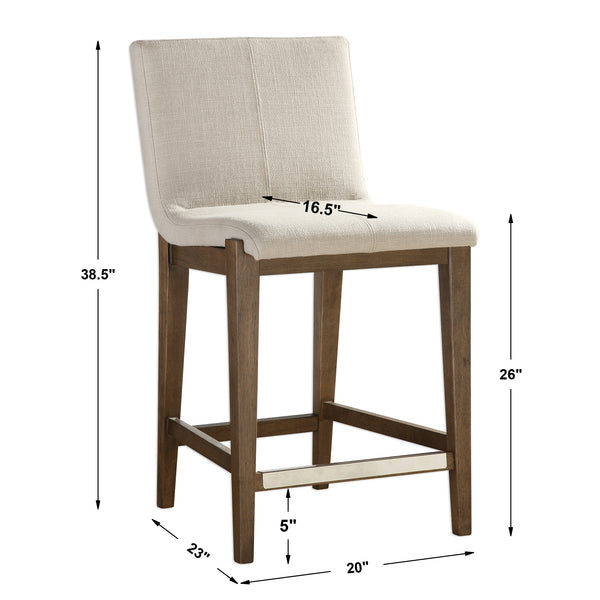 Uttermost Klemens Linen Counter Stool