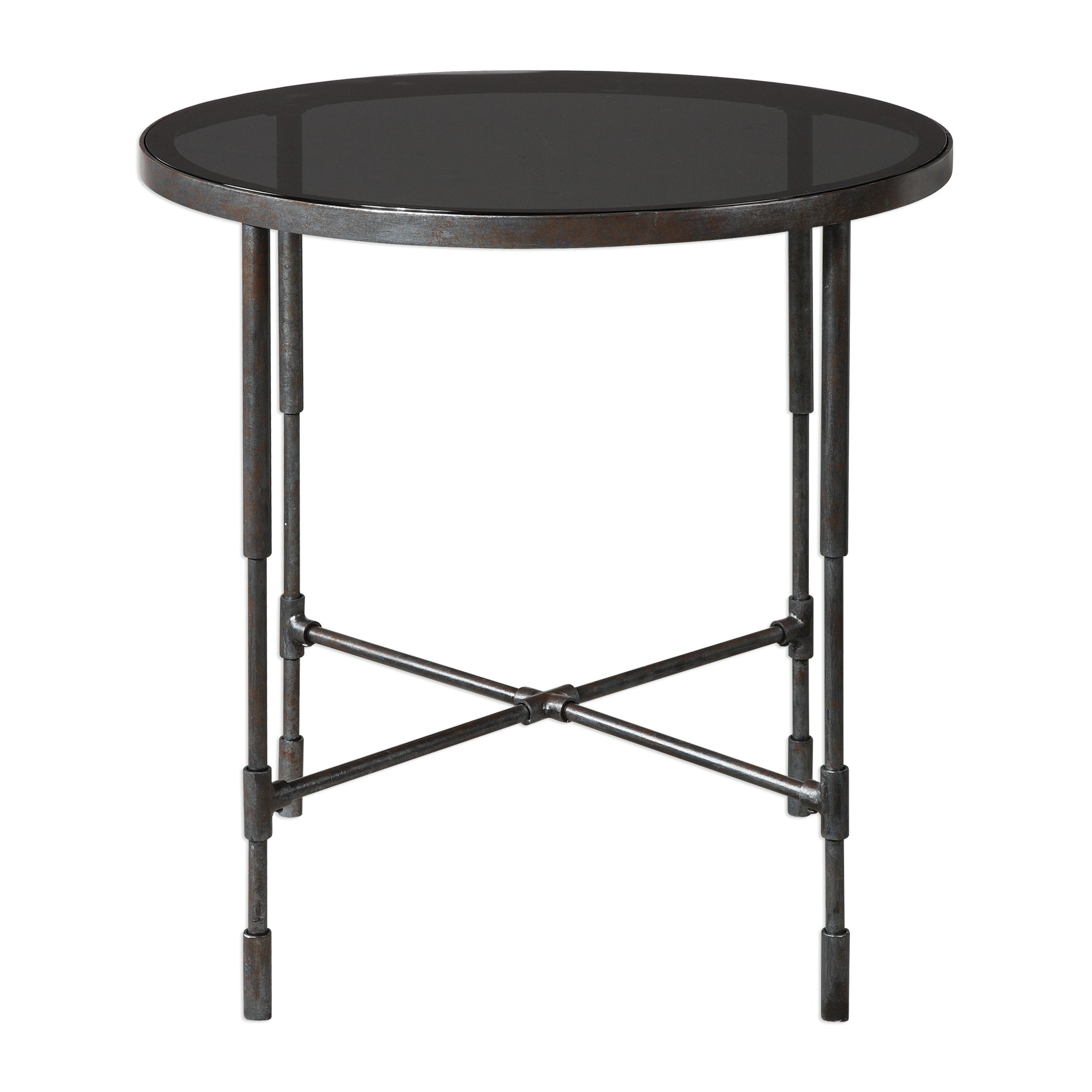 Uttermost Vande Aged Steel SideTable