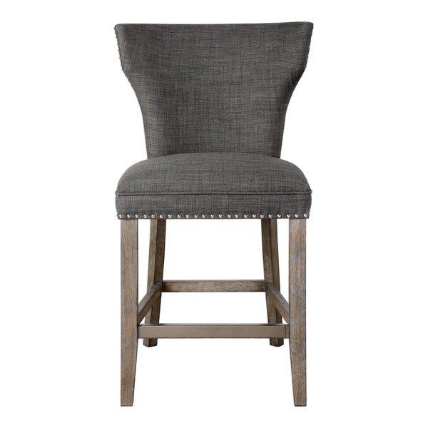 Uttermost Arnaud Charcoal Counter Stool