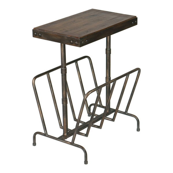 Uttermost Sonora Industrial Magazine Accent Table