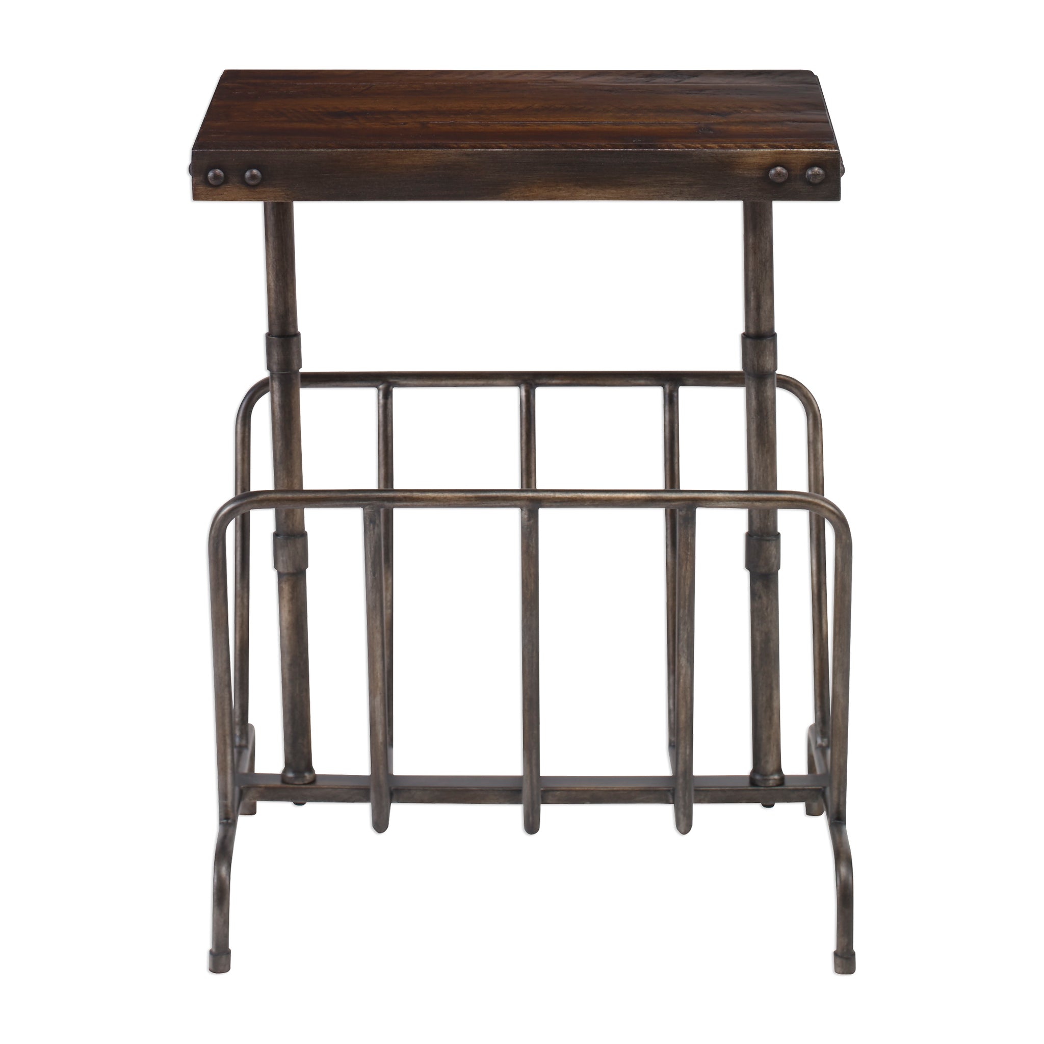 Uttermost Sonora Industrial Magazine Accent Table