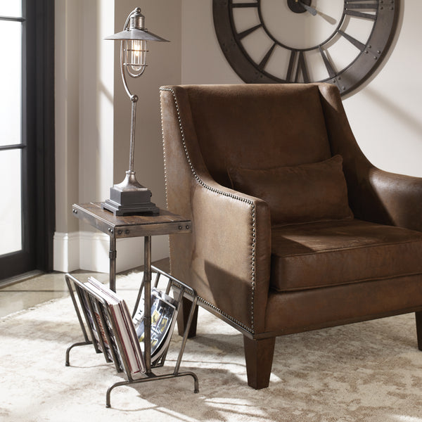 Uttermost Sonora Industrial Magazine Accent Table