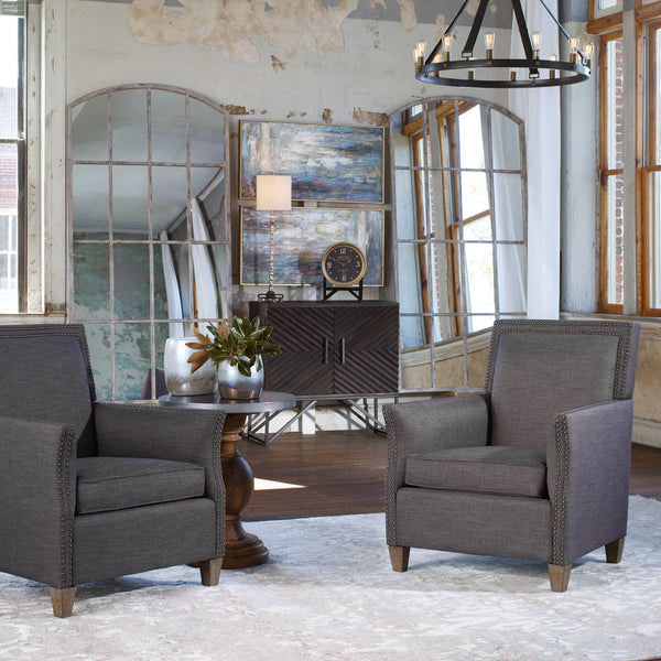 Uttermost Darick Charcoal Armchair