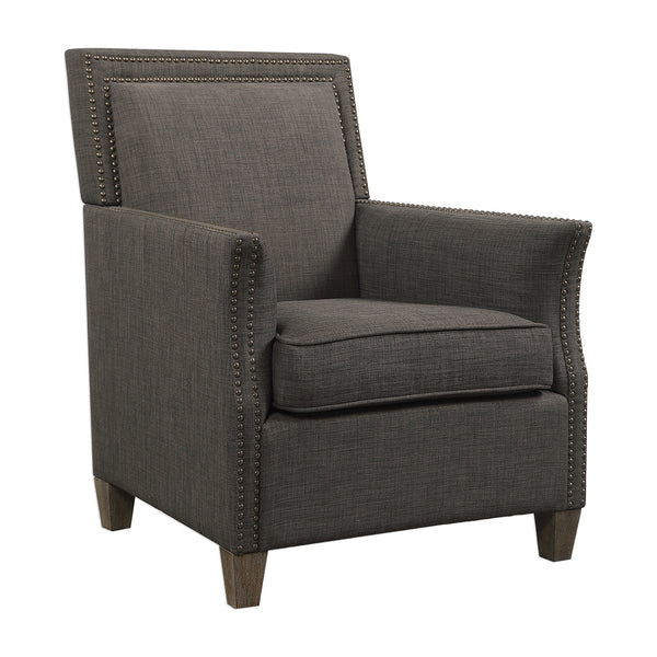 Uttermost Darick Charcoal Armchair