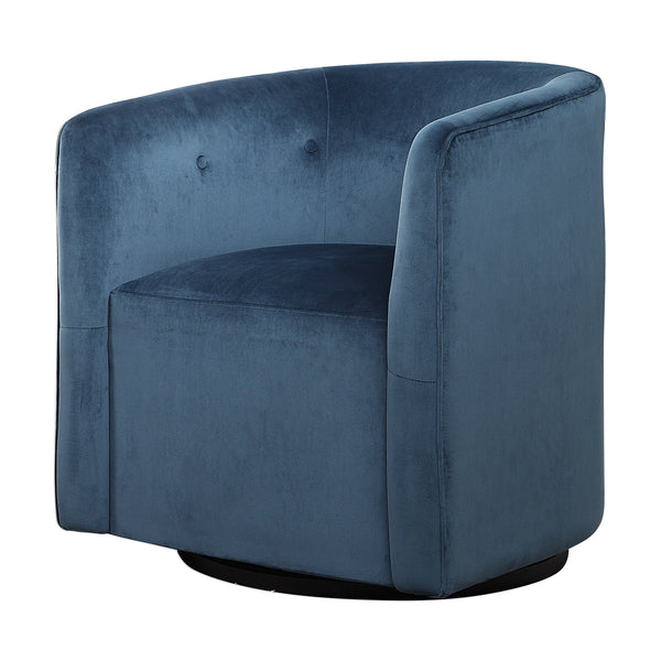 Uttermost Mallorie Blue Swivel Chair