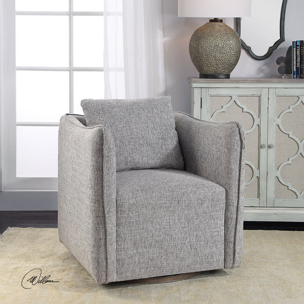 Uttermost Corben Gray Swivel Chair