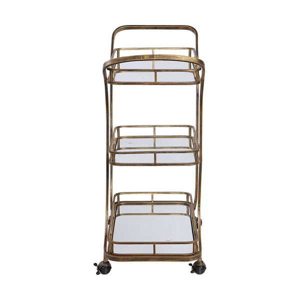 Uttermost Stassi Gold Serving Cart