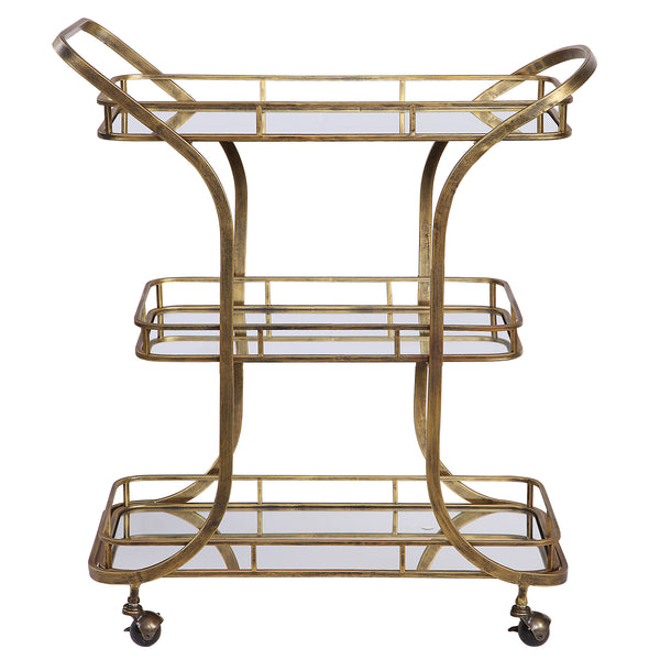 Uttermost Stassi Gold Serving Cart